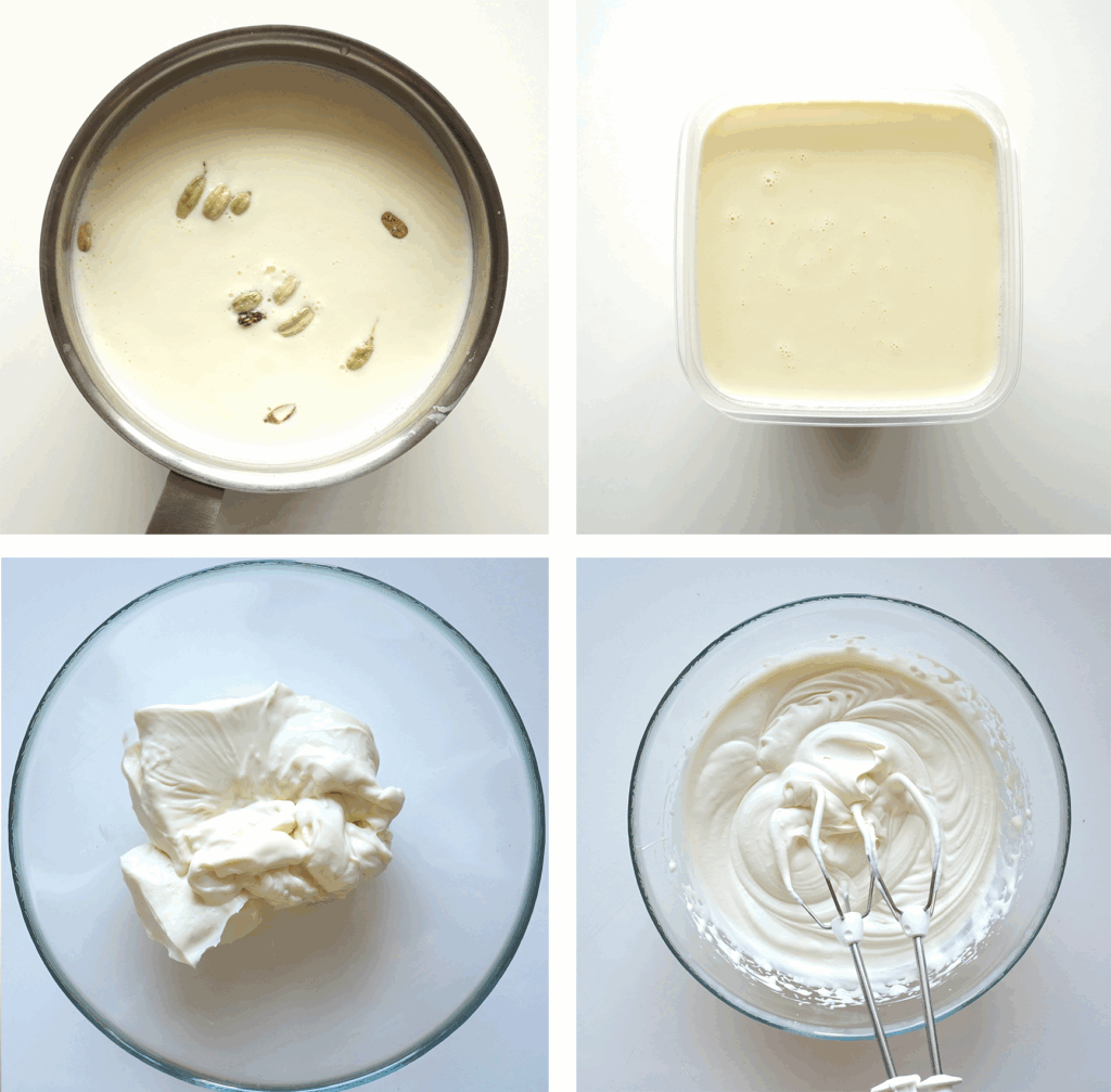 Sposób przygotowania chantilly śmietankowego z kardamonem.